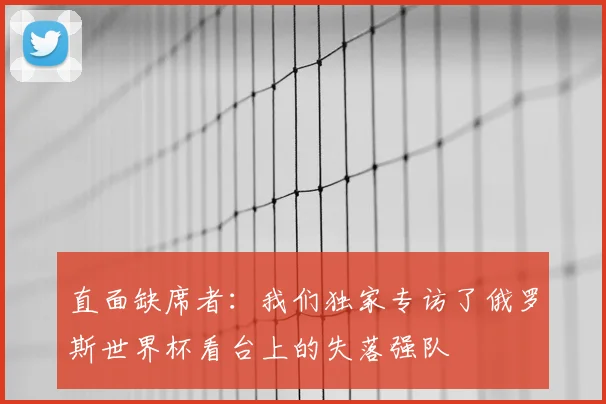 直面缺席者：我们独家专访了俄罗斯世界杯看台上的失落强队