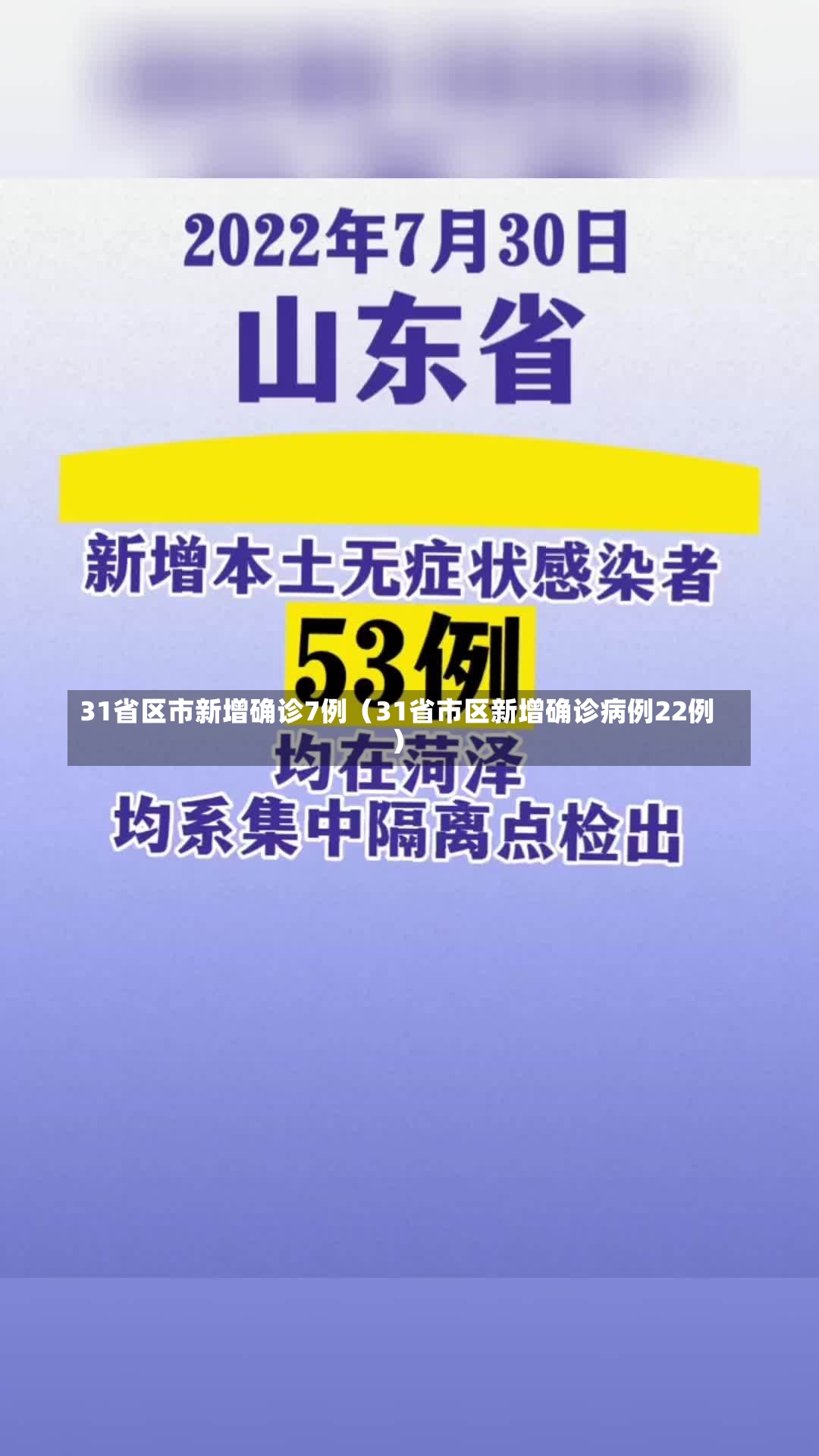 31省区市新增确诊7例（31省市区新增确诊病例22例）-第1张图片