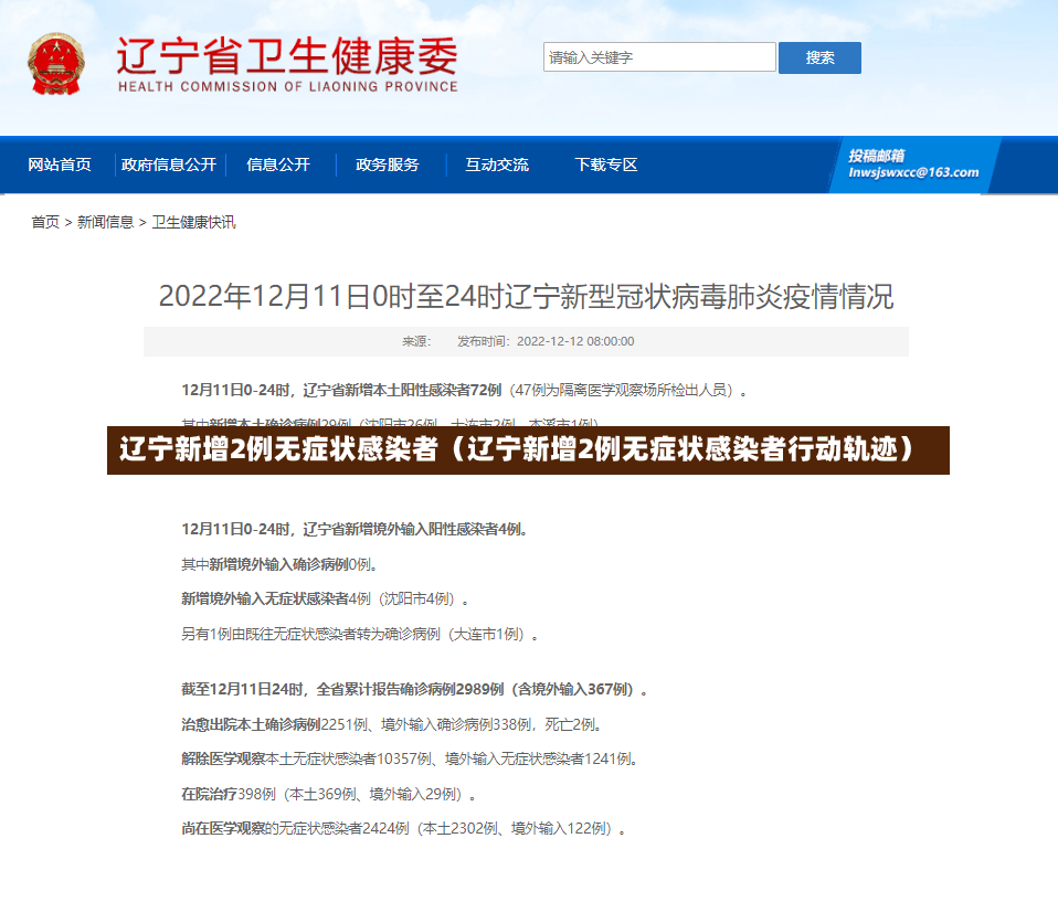 辽宁新增2例无症状感染者（辽宁新增2例无症状感染者行动轨迹）-第1张图片