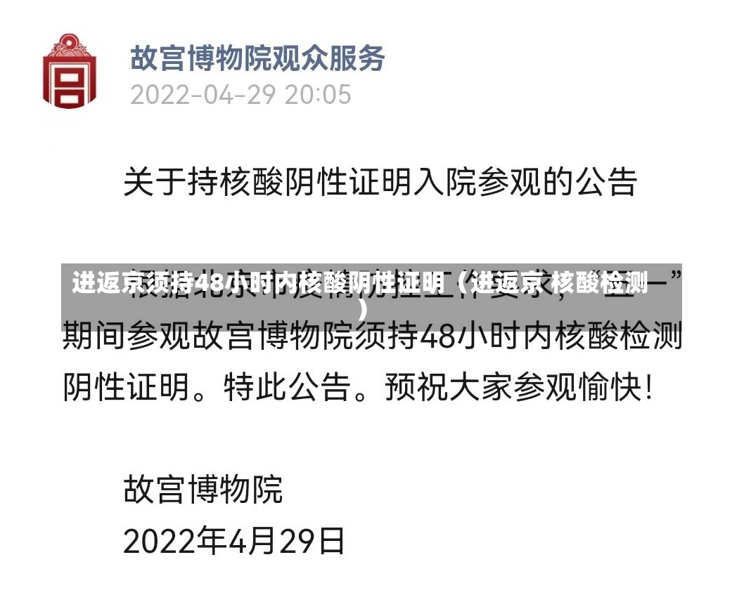 进返京须持48小时内核酸阴性证明（进返京 核酸检测）-第1张图片