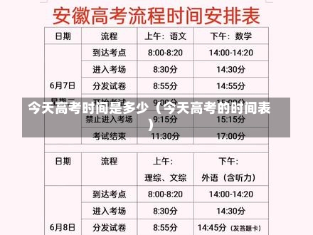 今天高考时间是多少（今天高考的时间表）-第2张图片