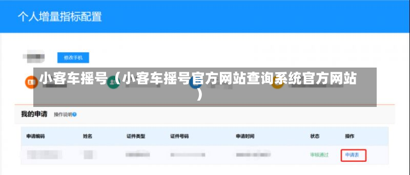 小客车摇号（小客车摇号官方网站查询系统官方网站）-第2张图片