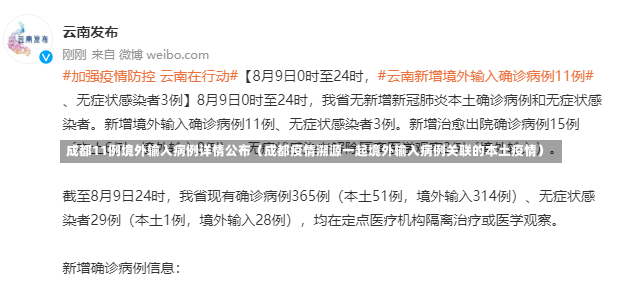 成都11例境外输入病例详情公布（成都疫情溯源一起境外输入病例关联的本土疫情）-第1张图片