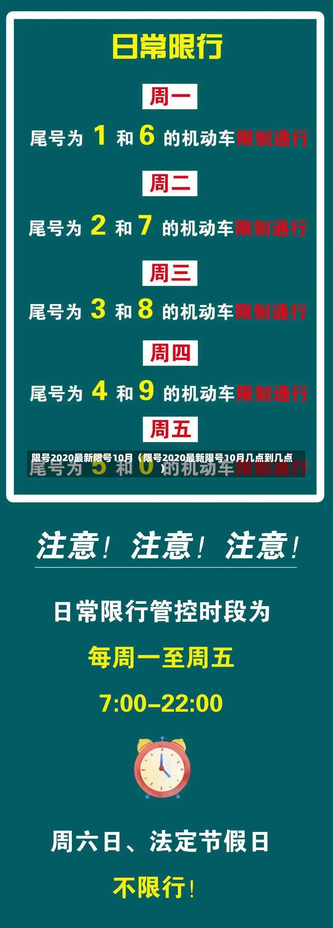 限号2020最新限号10月（限号2020最新限号10月几点到几点）-第1张图片