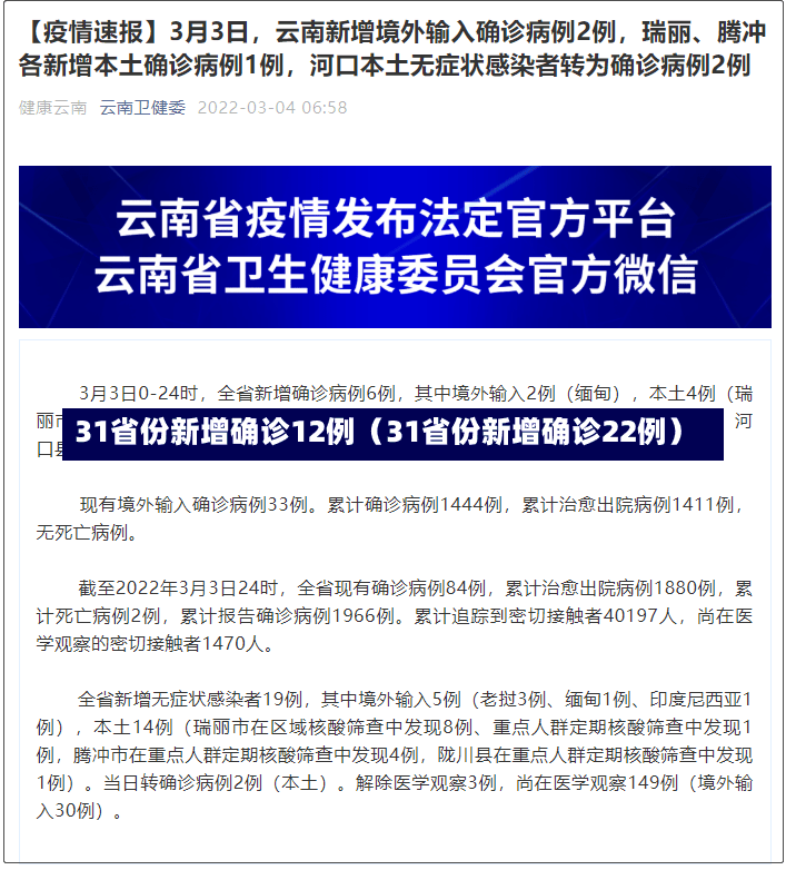 31省份新增确诊12例（31省份新增确诊22例）-第2张图片