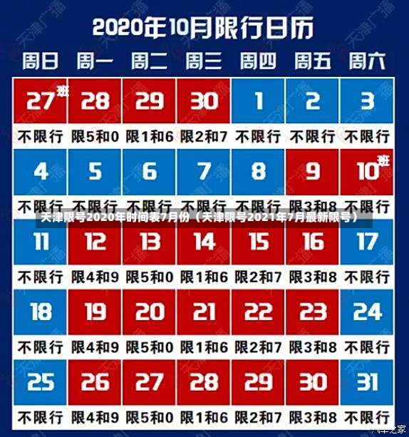 天津限号2020年时间表7月份（天津限号2021年7月最新限号）-第2张图片