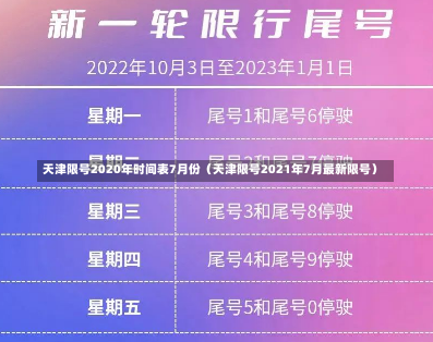 天津限号2020年时间表7月份（天津限号2021年7月最新限号）-第3张图片