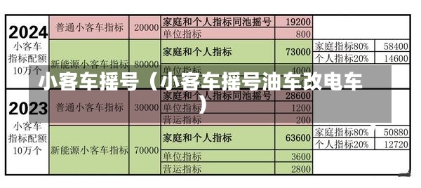 小客车摇号（小客车摇号油车改电车）-第2张图片