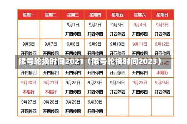 限号轮换时间2021（限号轮换时间2023）-第2张图片