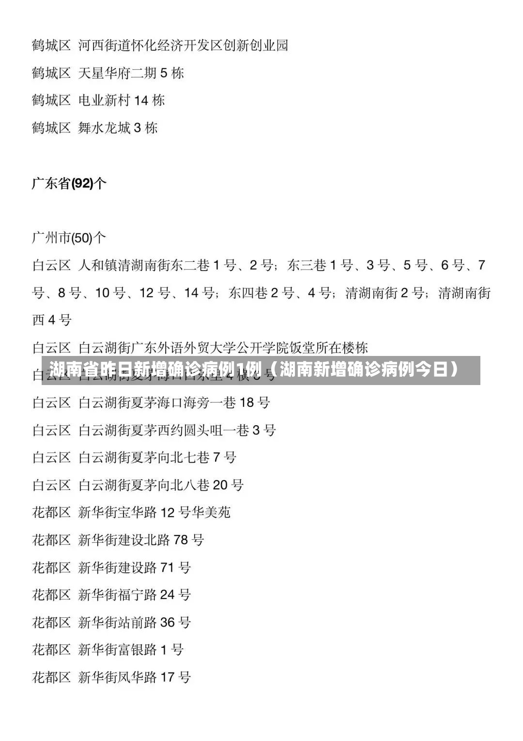 湖南省昨日新增确诊病例1例（湖南新增确诊病例今日）-第2张图片