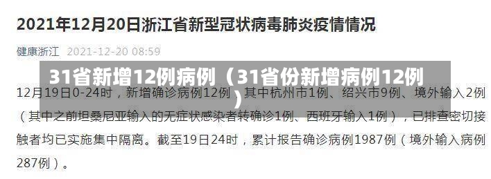 31省新增12例病例（31省份新增病例12例）-第3张图片