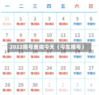 2022限号查询今天（今车限号）-第2张图片