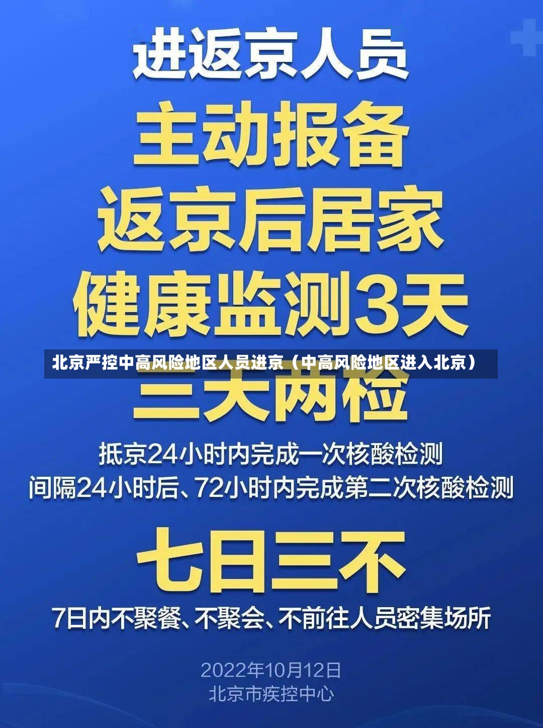 北京严控中高风险地区人员进京（中高风险地区进入北京）-第3张图片