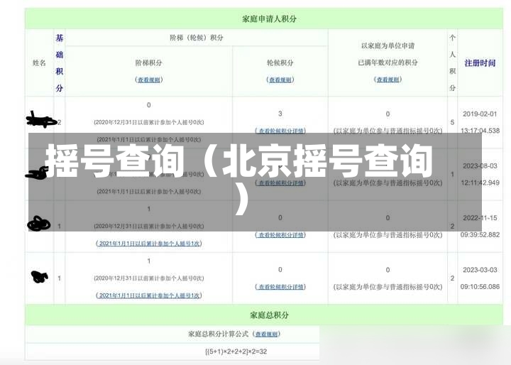摇号查询（北京摇号查询）-第1张图片