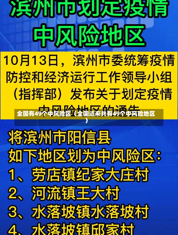 全国有49个中风险区（全国近来共有49个中风险地区）-第1张图片