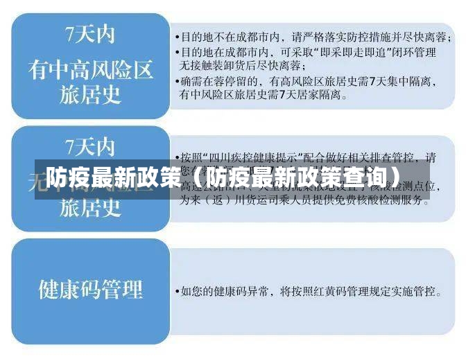 防疫最新政策（防疫最新政策查询）-第2张图片