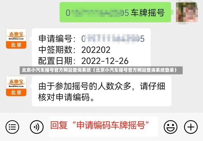 北京小汽车摇号官方网站查询系统（北京小汽车摇号官方网站查询系统登录）