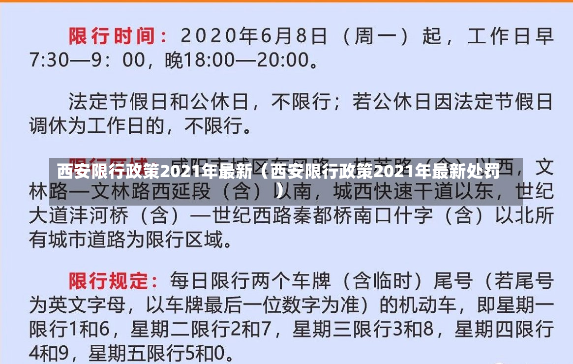 西安限行政策2021年最新（西安限行政策2021年最新处罚）