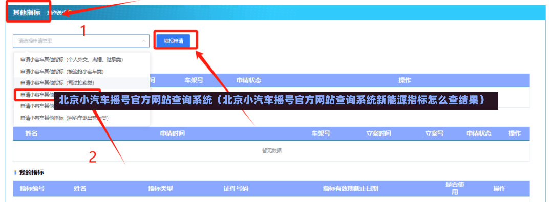 北京小汽车摇号官方网站查询系统（北京小汽车摇号官方网站查询系统新能源指标怎么查结果）-第2张图片