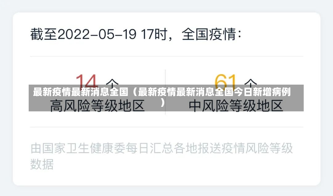 最新疫情最新消息全国（最新疫情最新消息全国今日新增病例）