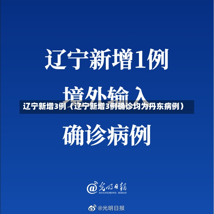 辽宁新增3例（辽宁新增3例确诊均为丹东病例）-第2张图片