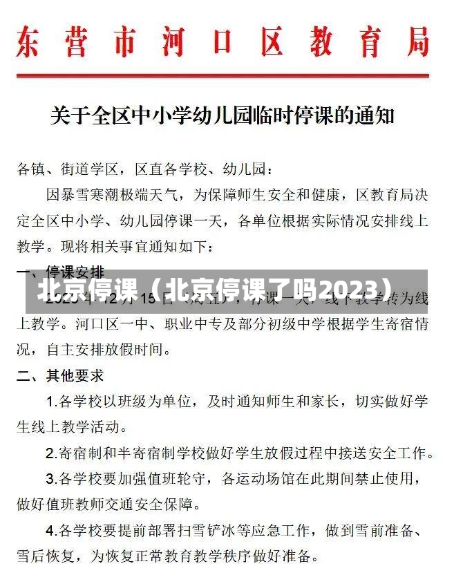 北京停课（北京停课了吗2023）-第3张图片