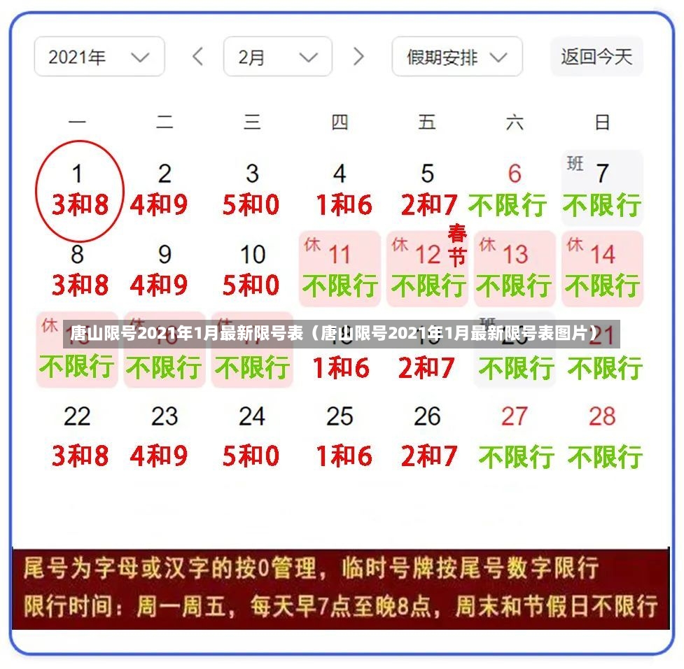 唐山限号2021年1月最新限号表（唐山限号2021年1月最新限号表图片）-第3张图片